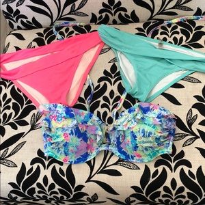 Victoria Secret bikini 2 bottoms S&M and 1 top